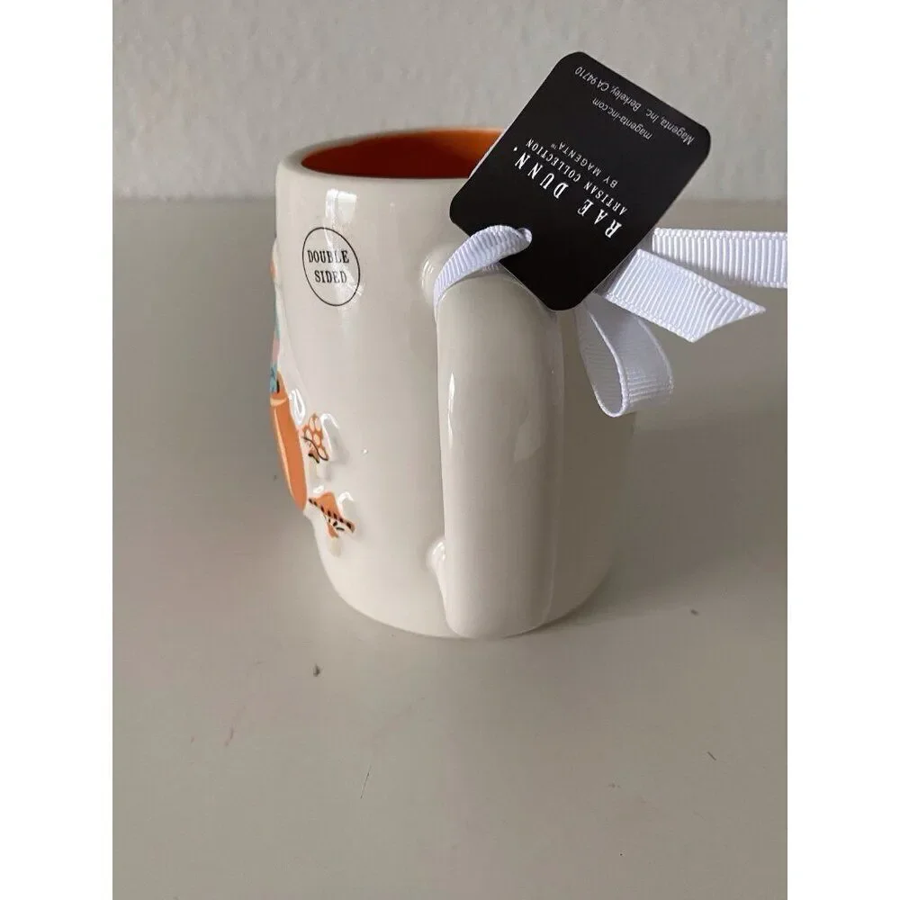 Rae Dunn Disney Eeyore Donkey Halloween Mug Pumpkin Trick or Treat‎ Double Sided